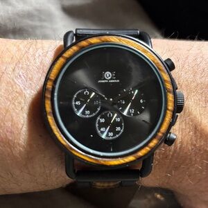 Joseph Abboud Black and Brown Men's Watch Faux Tortoise Shell Accents